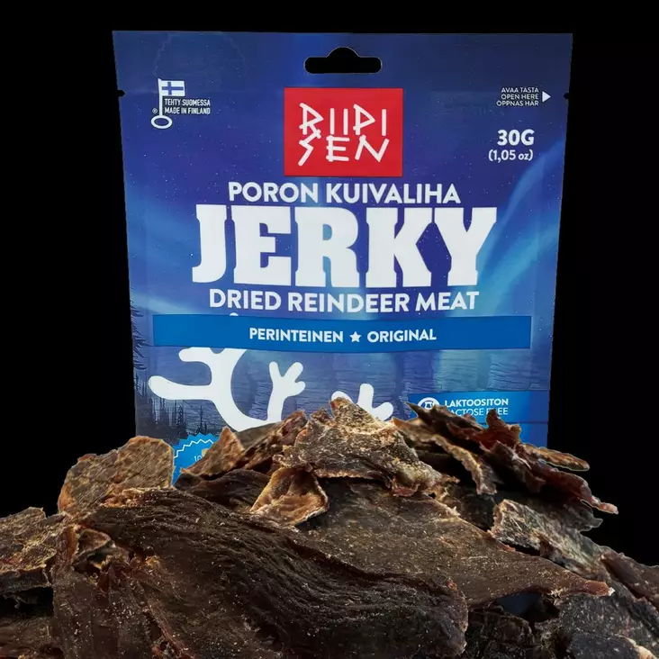 Riipisen Poron Kuivaliha Original 30g - Poron kuivalihat / Reindeer Jerky - 6420616883400 - 1