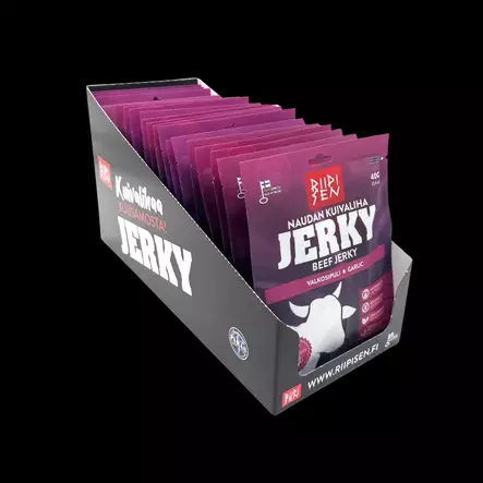 20pss Tukkupakkaus Riipisen Naudan Kuivaliha Valkosipuli - Kuivalihapaketit / Jerky Bundle - 200201 - 1