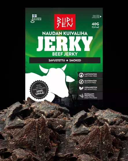 Riipisen Naudan Kuivaliha Savustettu 40g - Naudan kuivalihat / Beef jerky - 6420616883493 - 1