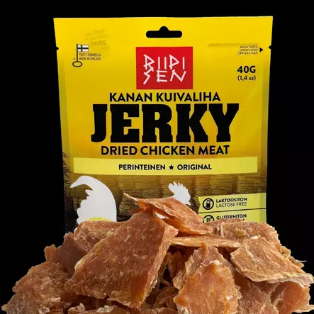 Riipisen Kanan Kuivaliha Original 40g - Kanan kuivalihat / Chicken Jerky - 6420616883424 - 1
