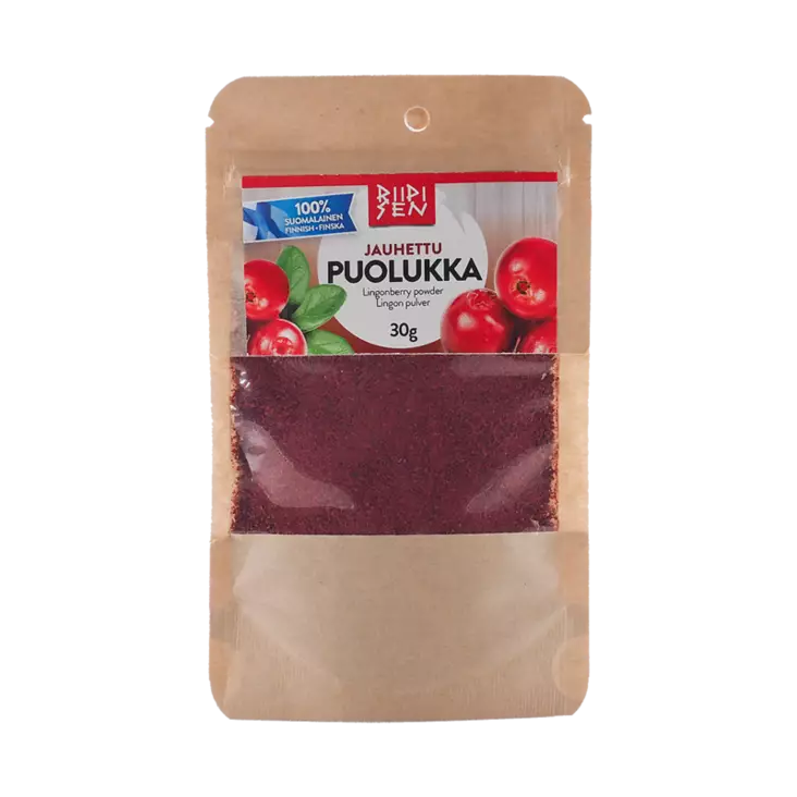 Jauhettu Puolukka 30g - Marjajauheet ja villiyrttijauheet - 6420616881727 - 1
