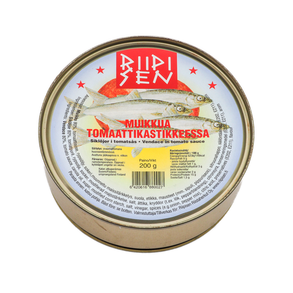 riipisen muikkua tomaattikastikkeessa 200g - Kalatuotteet - 6420616880027 - 1