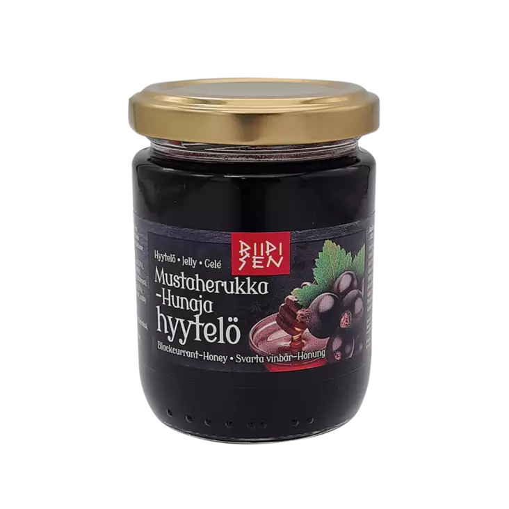 riipisen mustaherukka hunajahyytelö 160g - Hyytelöt ja hillot - 6420616883318 - 1