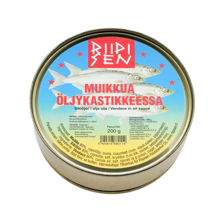 riipisen muikkua öljykastikkeessa 200g - Kalatuotteet - 6420616880119 - 1